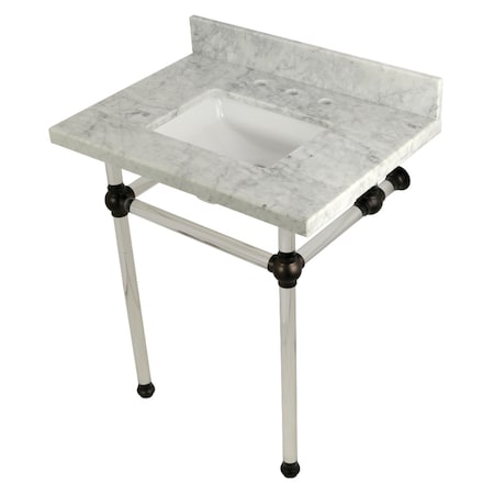 Kingston Brass 30X22 Marble Vanity Top W/ Acrylic Feet Combo, Marble/Bronze KVPB30MASQ5